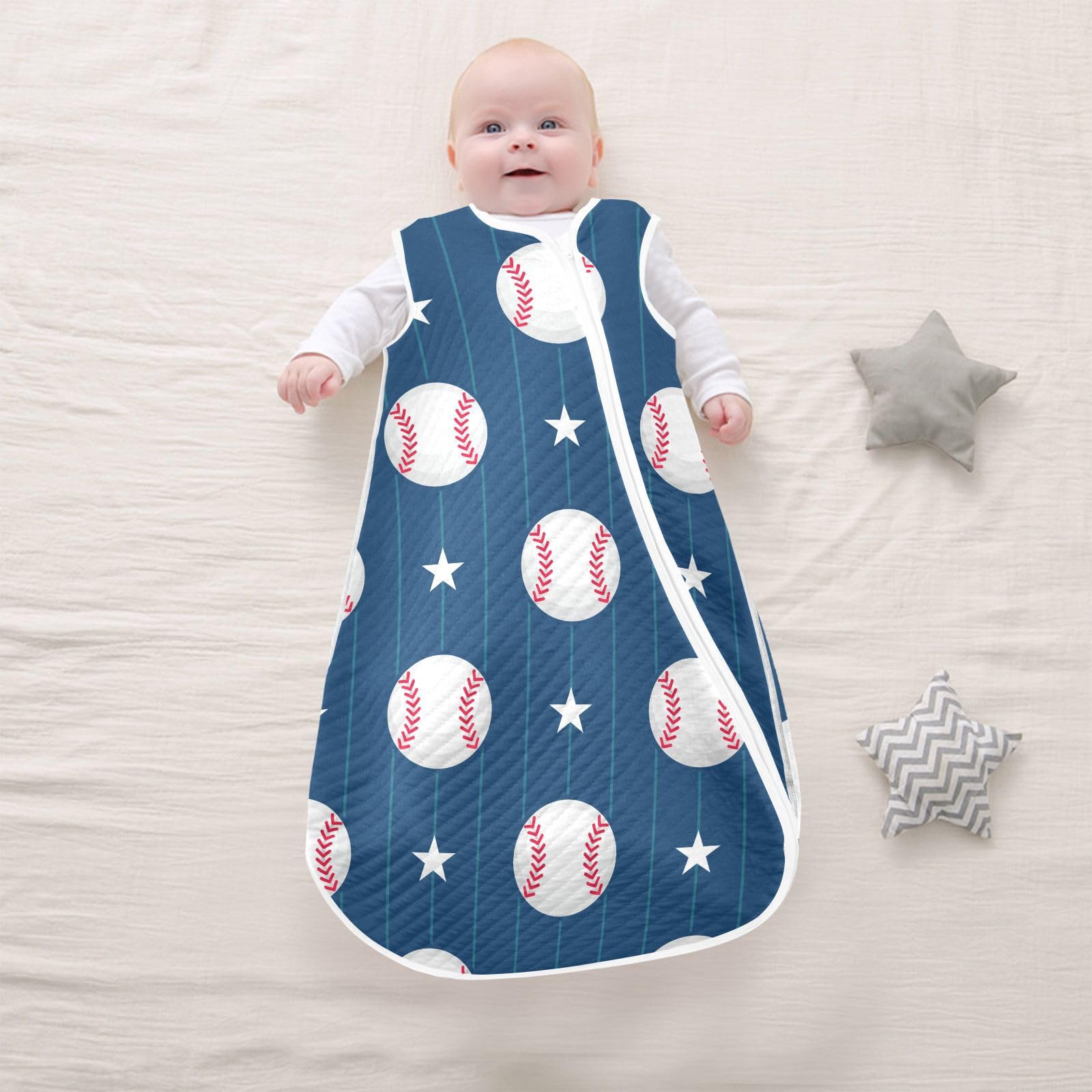 vvfelixl baseball sleep sack three-sizes-chart ensures a comfy fit