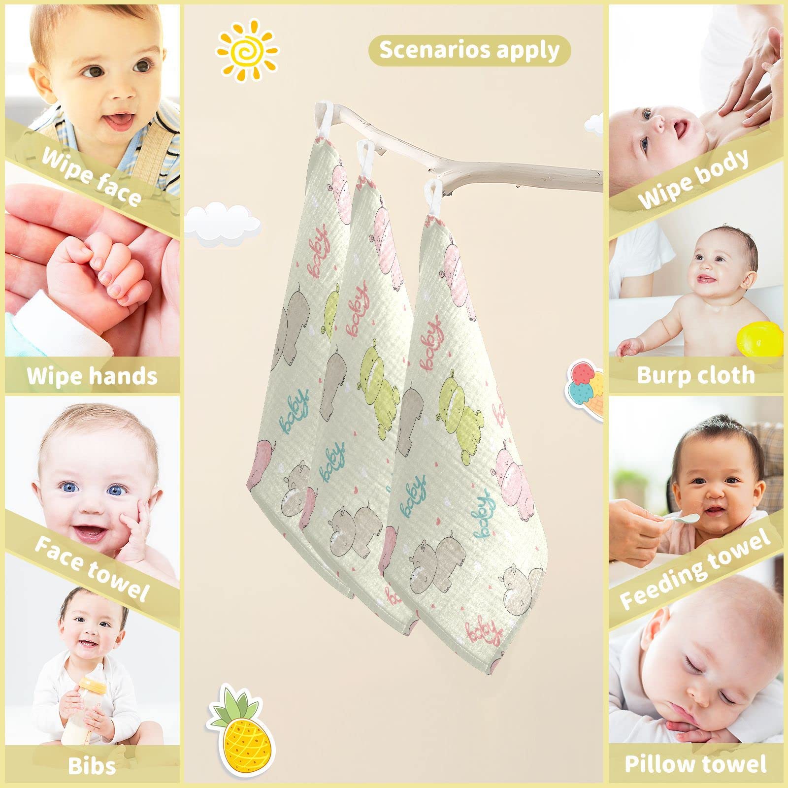 vvfelixl beige baby towel set cozy skin-friendly bath time