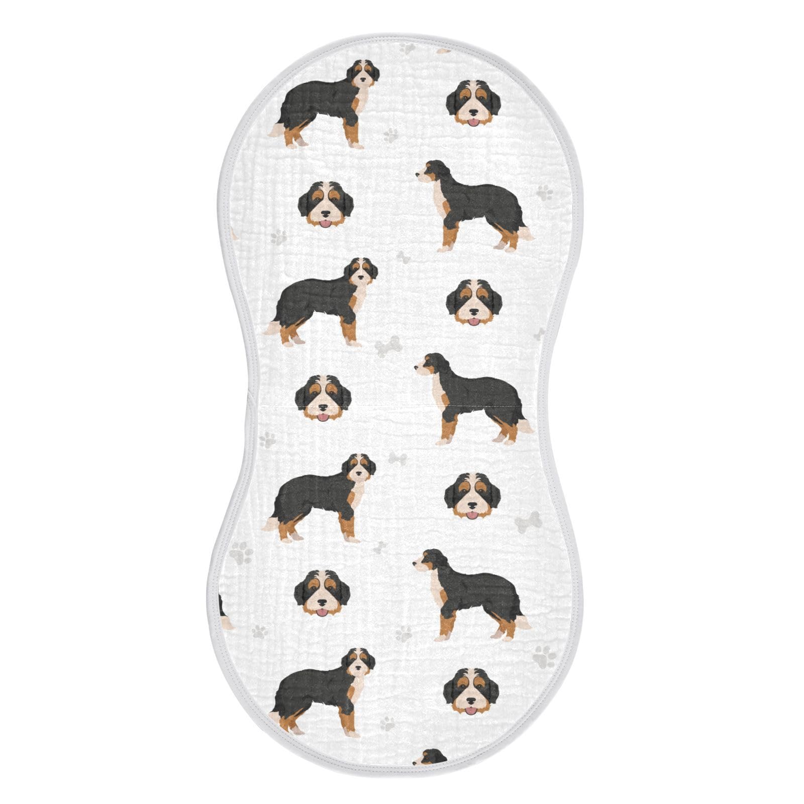 vvfelixl Bernedoodle burp cloth on baby providing gentle protection from spills