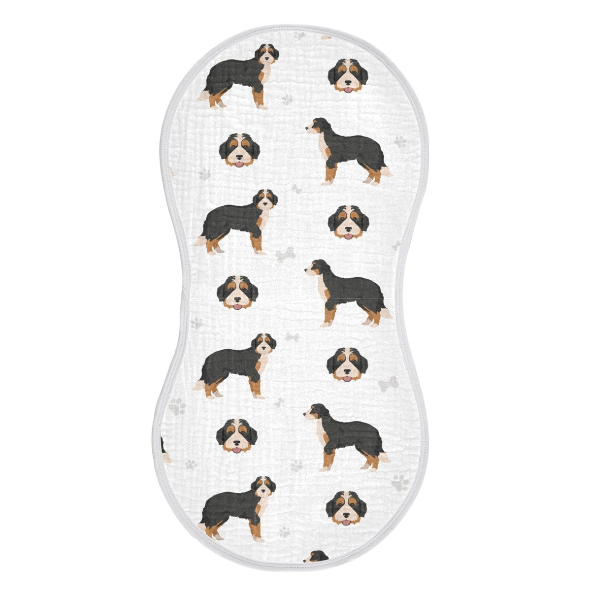 vvfelixl Bernedoodle burp cloth on baby providing gentle protection from spills