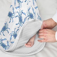 vvfelixl Blue Crabs Sleep Sack bottom offers room for movement