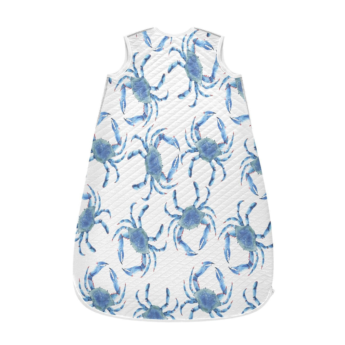 vvfelixl Blue Crabs Sleep Sack front view for cozy newborn wear