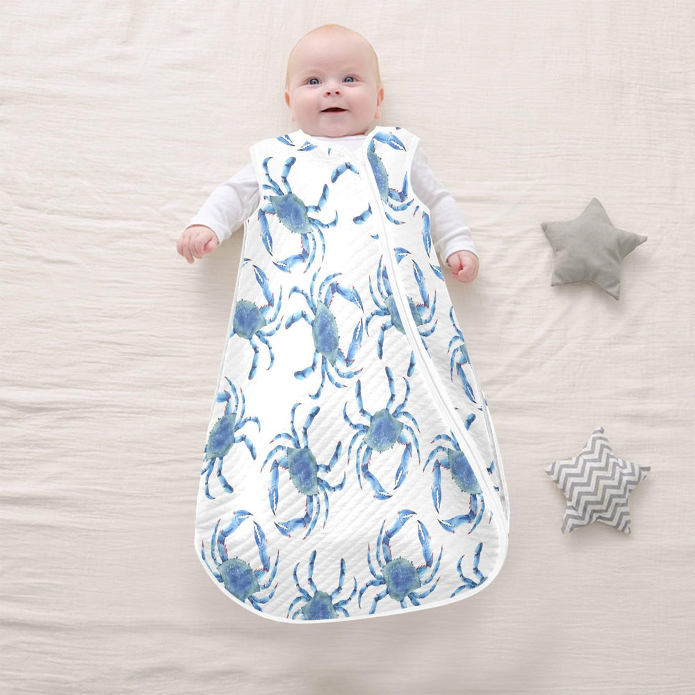 vvfelixl Blue Crabs Sleep Sack size options help you choose fit