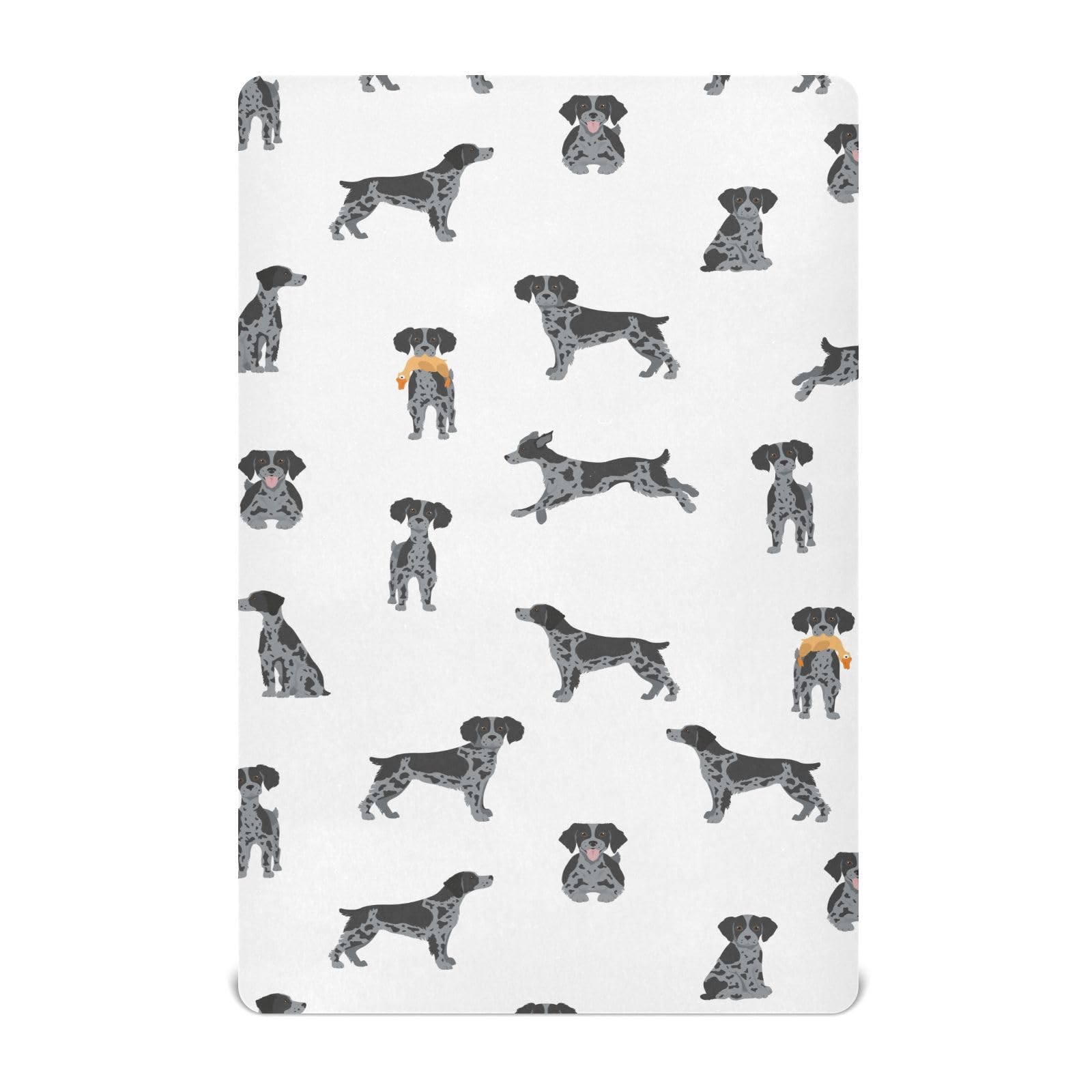 vvfelixl Brittany Spaneil crib sheet in soft breathable fabric for baby sleep