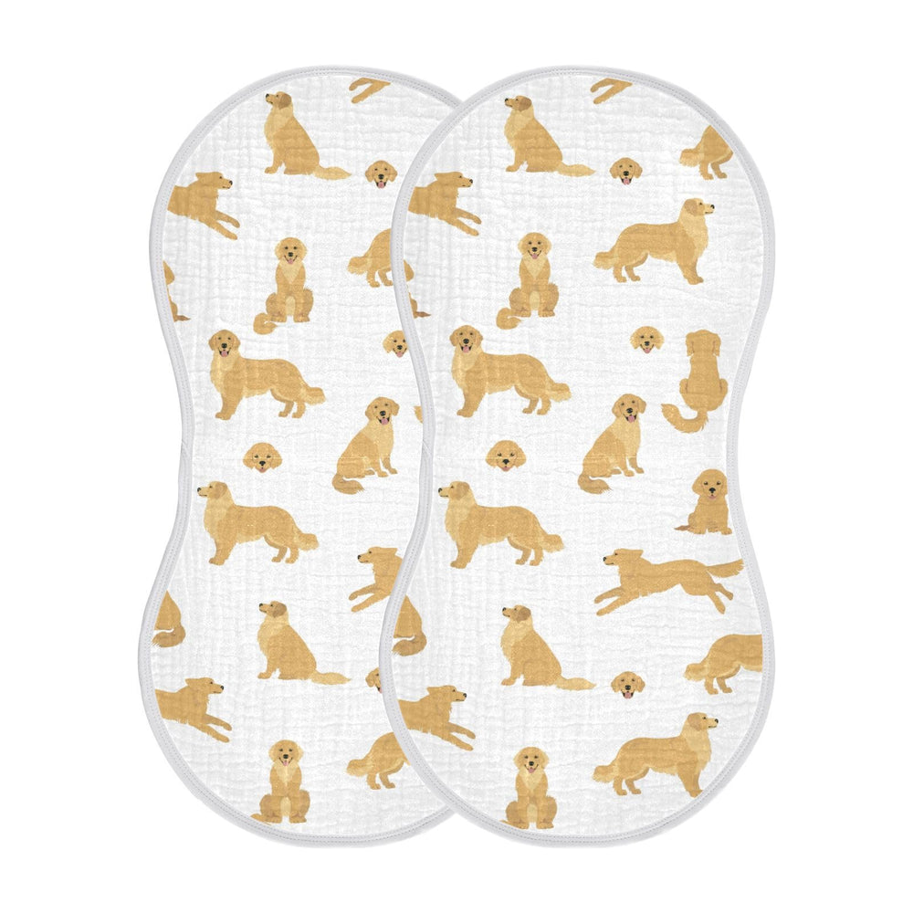 vvfelixl burp cloth features a cute Golden Retriever pattern.