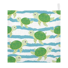 vvfelixl burp cloth with green turtle pattern, soft and absorbent for daily baby care