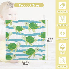 vvfelixl turtle design burp cloth, soft cotton for gentle baby care