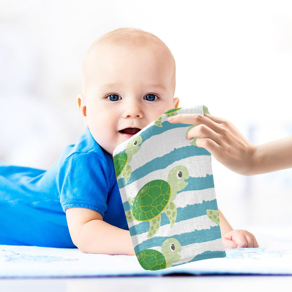 vvfelixl cute turtles burp cloths, soft texture for newborns