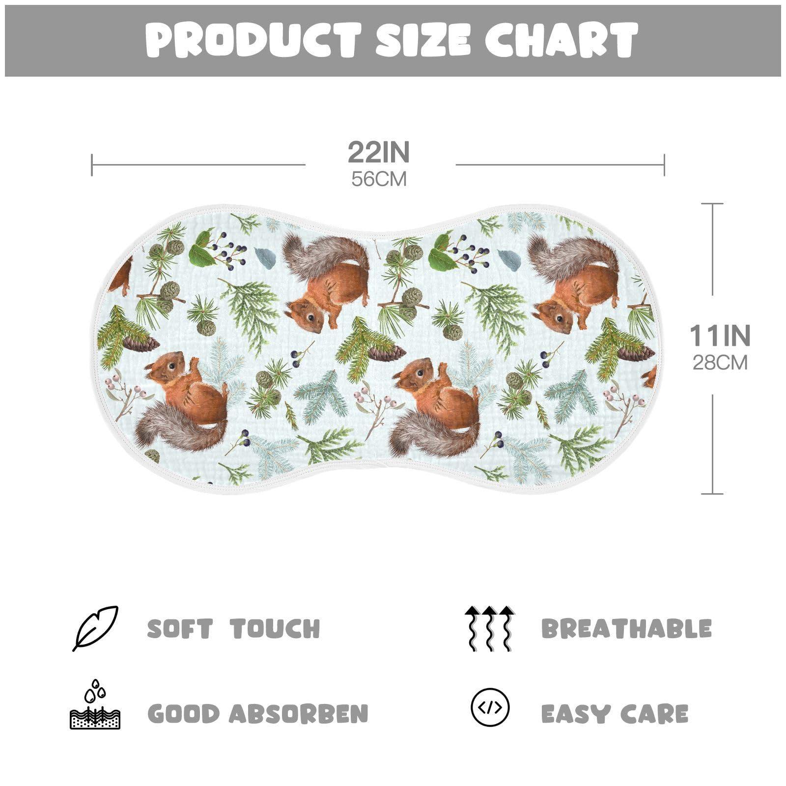 vvfelixl forest squirrels blue burp cloths shown on a shoulder during feeding