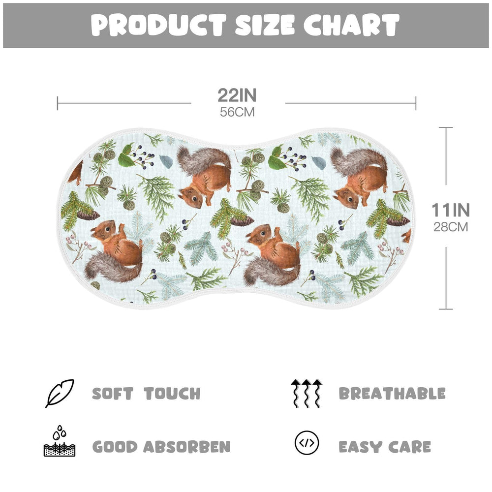 vvfelixl forest squirrels blue burp cloths shown on a shoulder during feeding