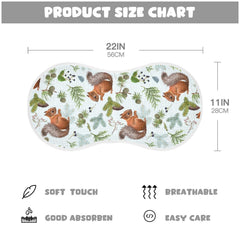 vvfelixl forest squirrels blue burp cloths shown on a shoulder during feeding