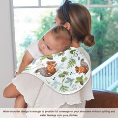 vvfelixl forest squirrels blue burp cloth with terry back for absorbency