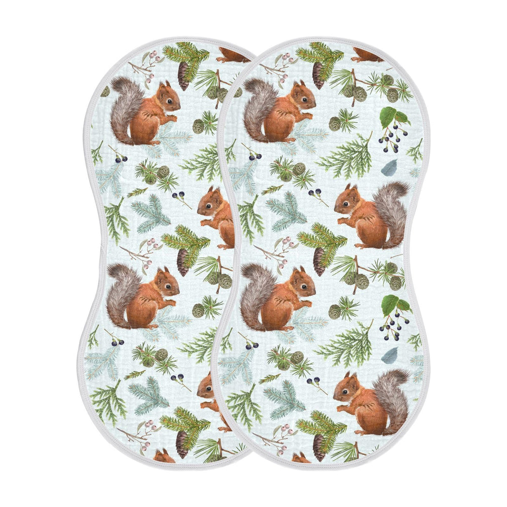 vvfelixl forest squirrels blue burp cloth as an anti-spitting towel