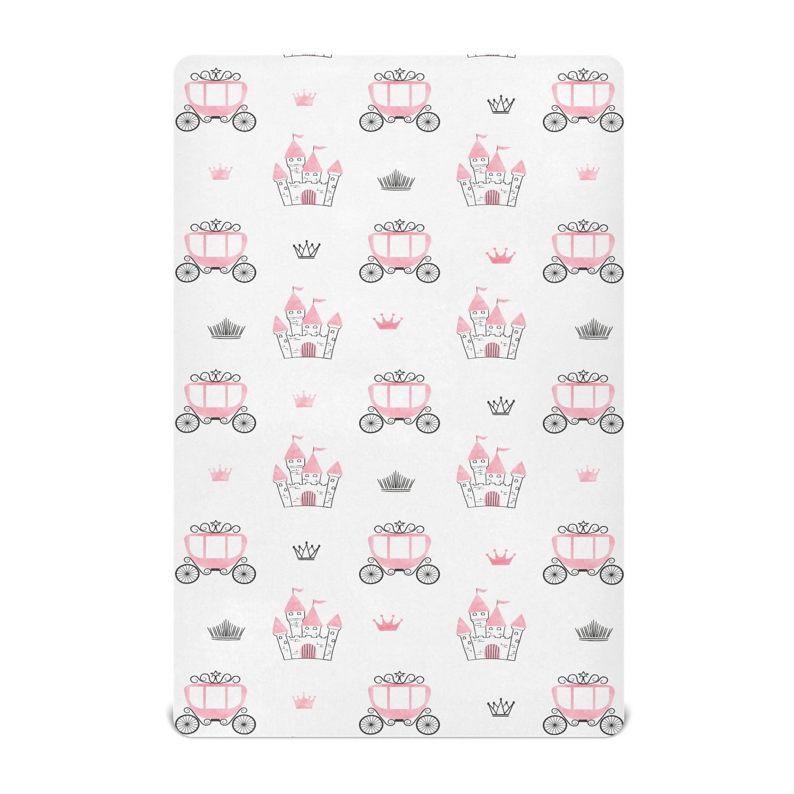 vvfelixl castle-pattern crib sheets add playful, cozy charm to nursery