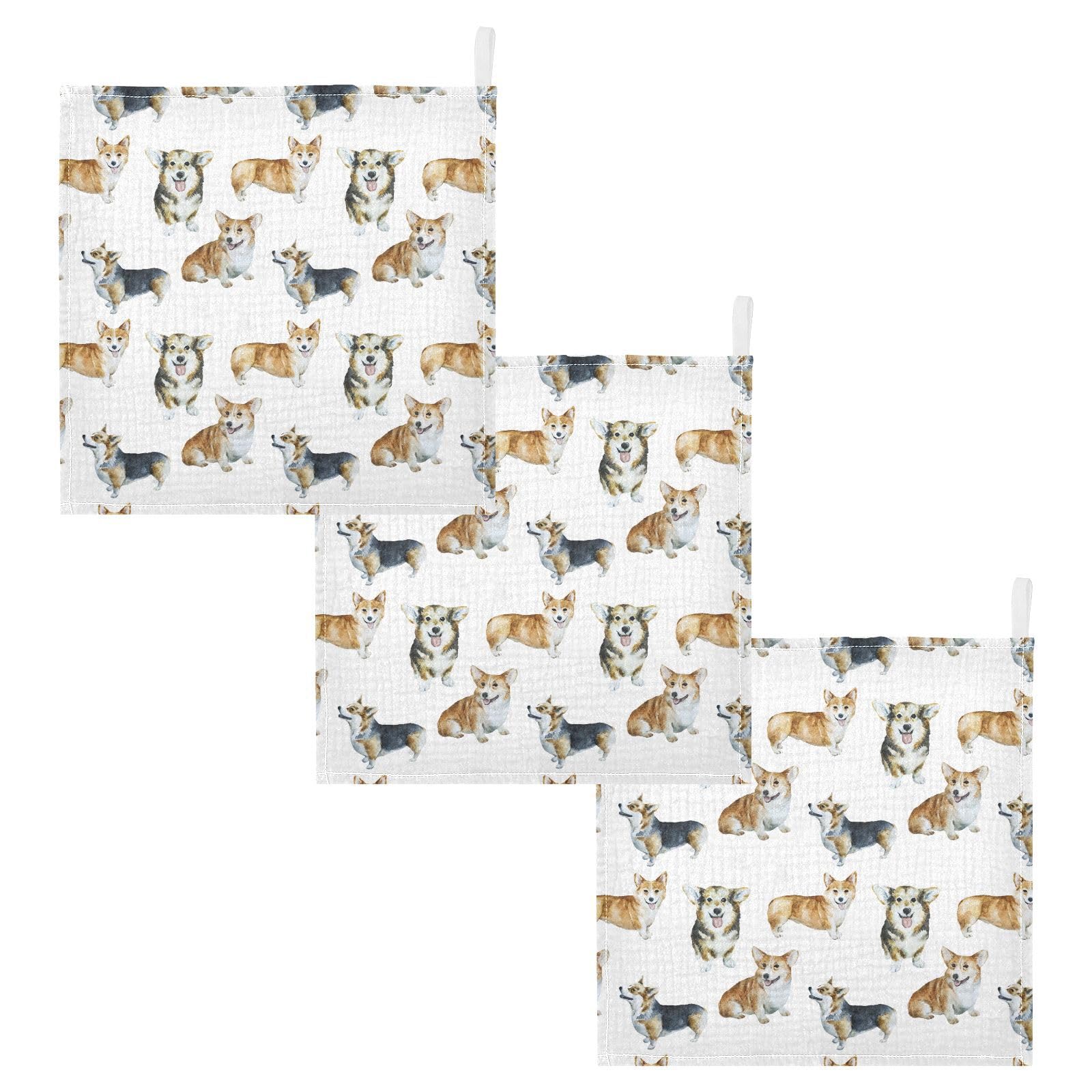 vvfelixl corgi-infants bath towel design adds playful bath time charm.