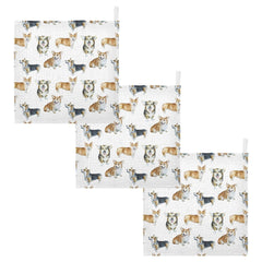 vvfelixl corgi-infants bath towel design adds playful bath time charm.