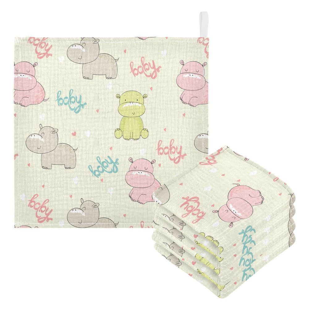 vvfelixl cotton hippo washcloth beige for newborn baths; gentle cleansing