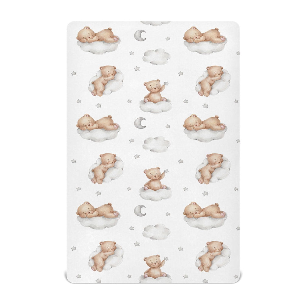 vvfelixl crib sheet with bears pattern offers soft, breathable comfort for nap time.