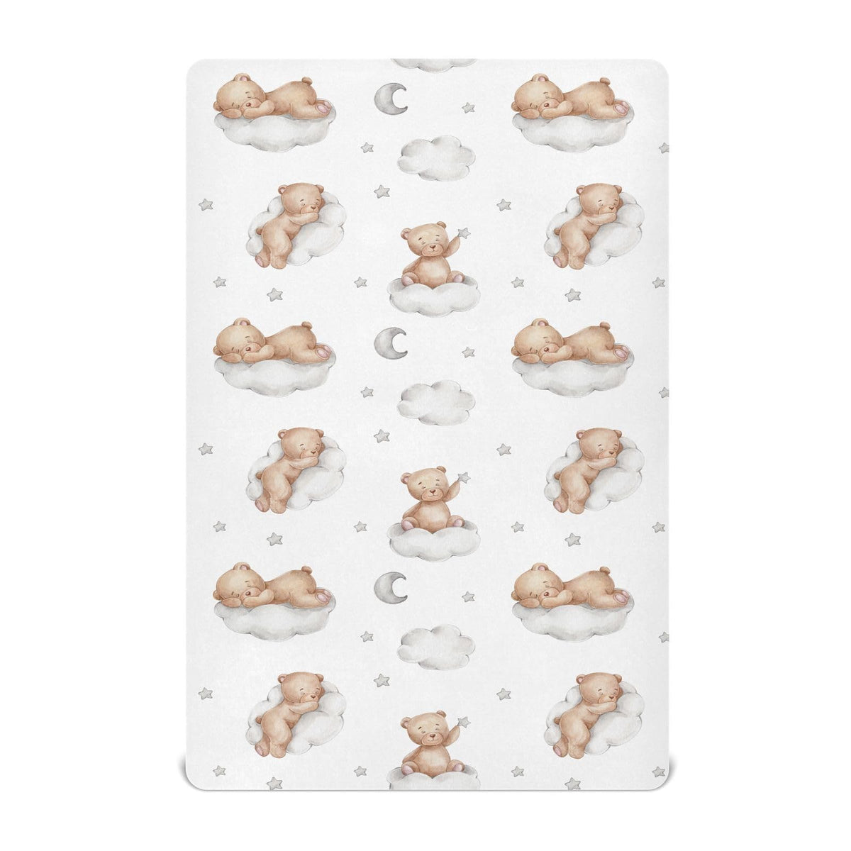 vvfelixl crib sheet with bears pattern offers soft, breathable comfort for nap time.