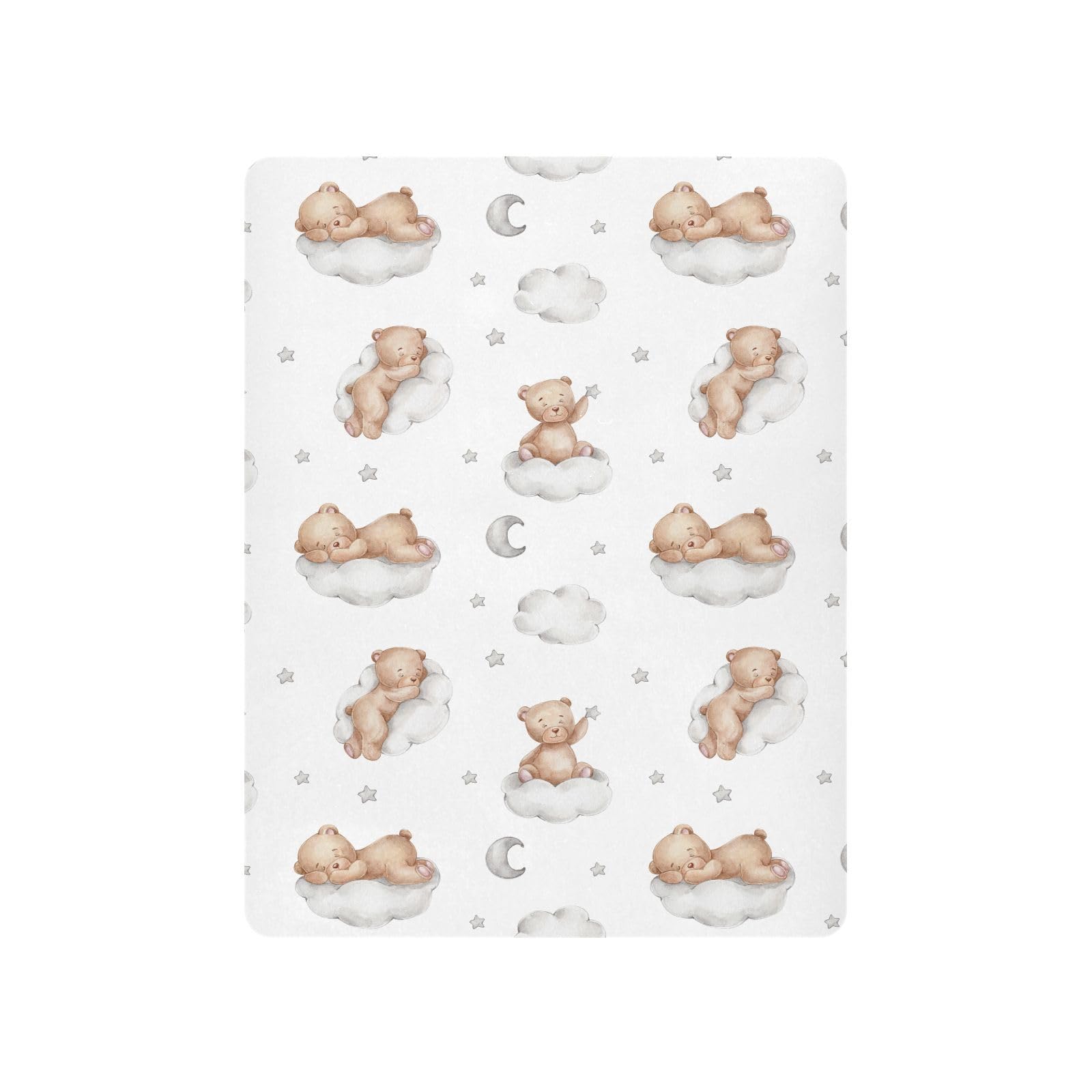 vvfelixl crib sheet with clouds design creates a calm, cozy sleeping area.