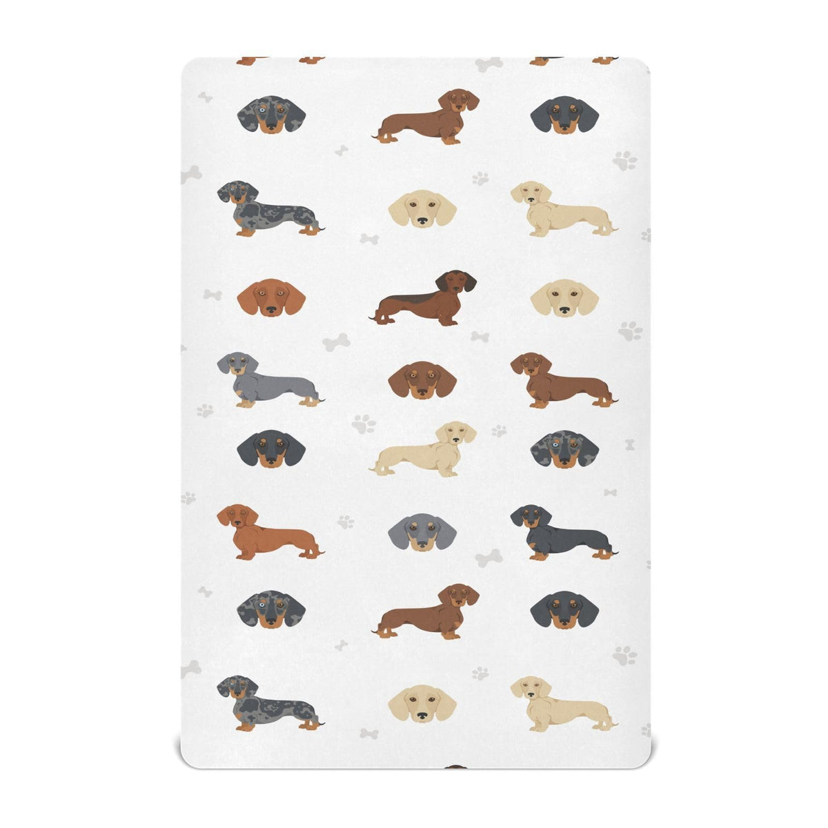 vvfelixl dachshund-pattern crib sheet for cozy sleep and playful nursery vibe