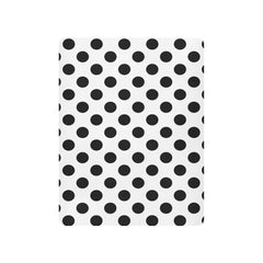 vvfelixl crib sheet pattern shows black polka dots on white