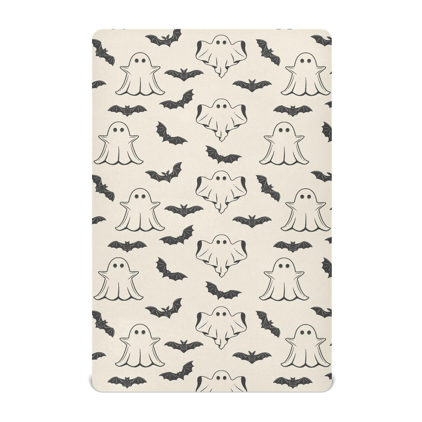 vvfelixl ghost silhouette pattern crib sheet for a cozy nap time