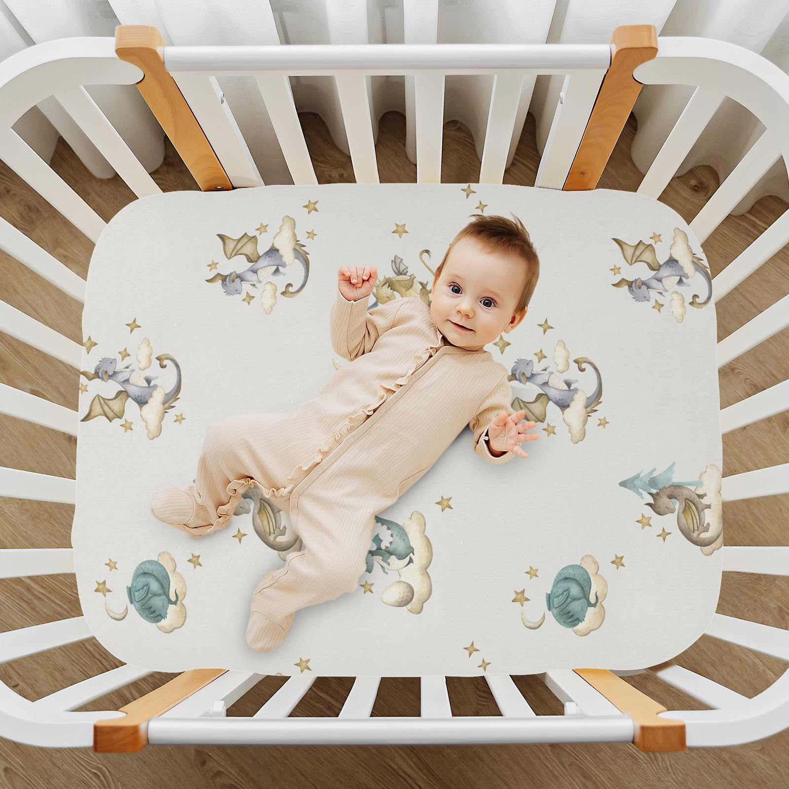 vvfelixl crib sheets machine washable tag visible for easy care