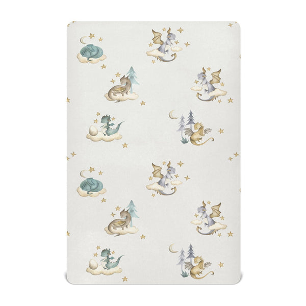 vvfelixl Dragon Baby crib sheets show a playful dragon pattern for a cozy nursery