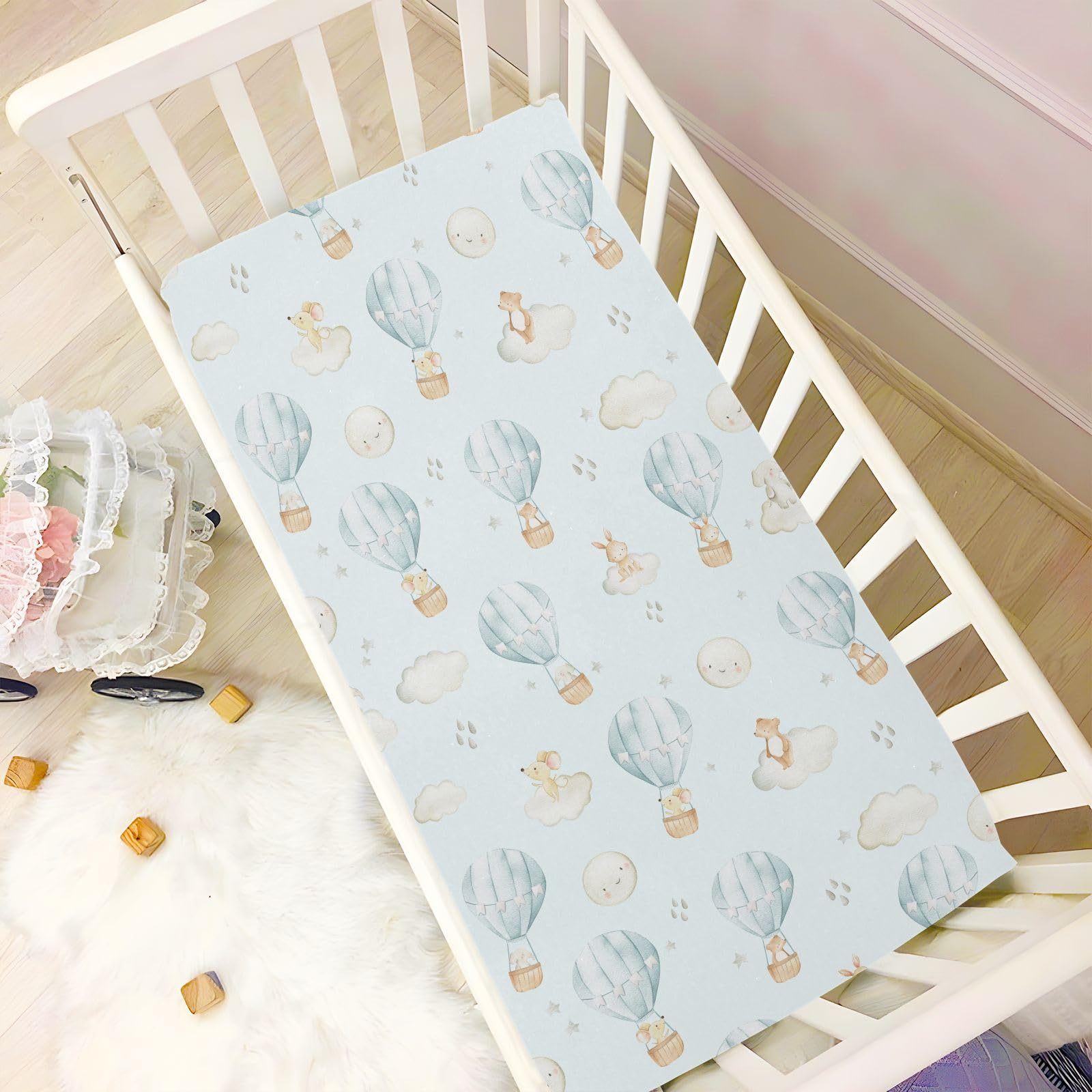 vvfelixl fade-resistant, machine washable crib sheet simplifies nursery care