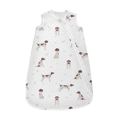 vvfelixl German Shorthaired Pointer baby sleep sack front view; cozy warmth.