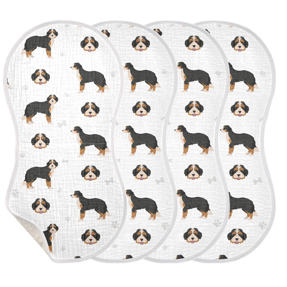 vvfelixl gift-ready Bernedoodle burp cloth pack for showers