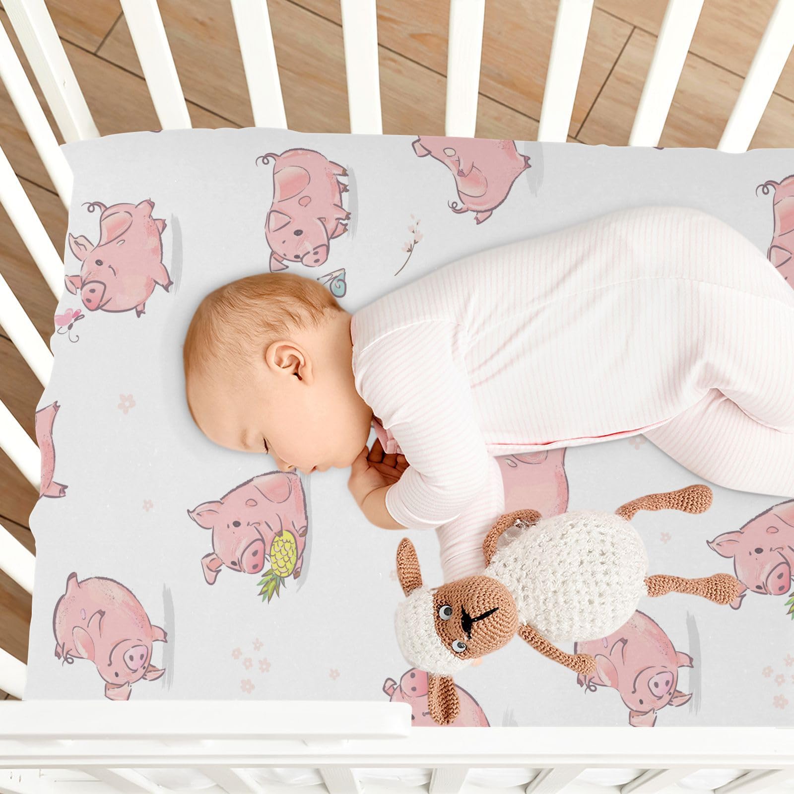 vvfelixl gift-ready nursery sheet adds style to baby registry.