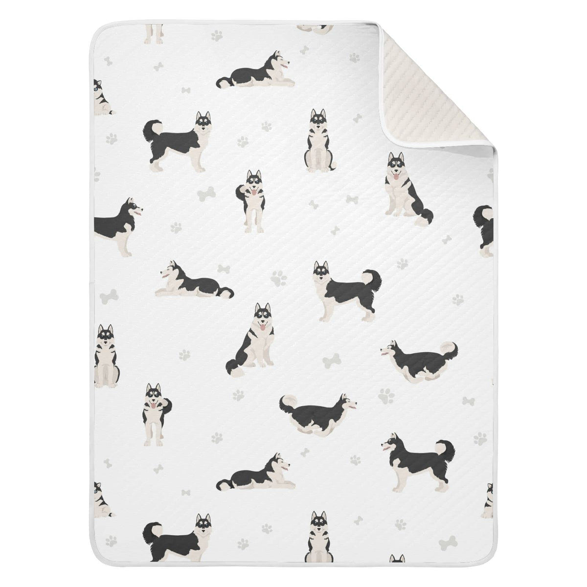 vvfelixl Husky Black blanket in crib setup providing gentle warmth.