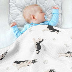 vvfelixl Husky Black blanket enhances nursery decor with cozy color.
