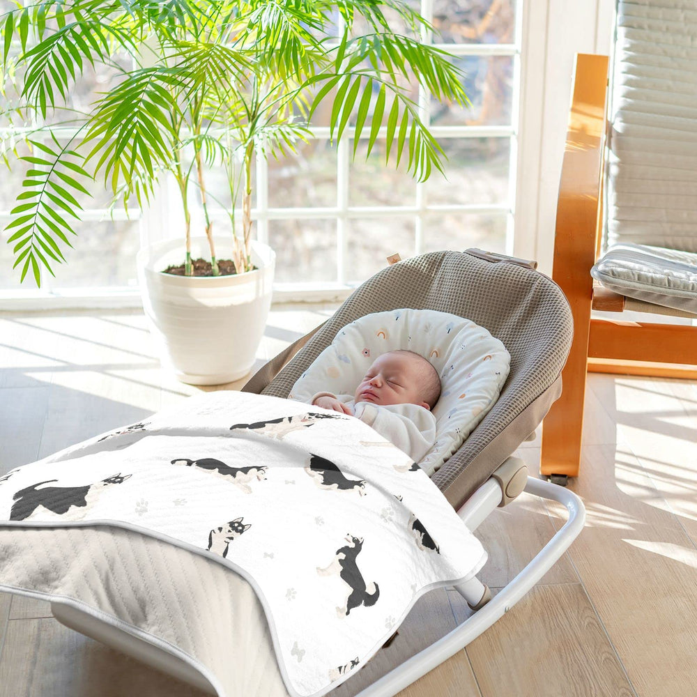 vvfelixl Husky Black blanket for toddler bed and bedtime comfort.