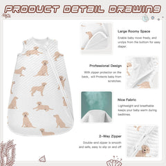 vvfelixl Labrador sleep sack soft cotton surface for gentle skin touch
