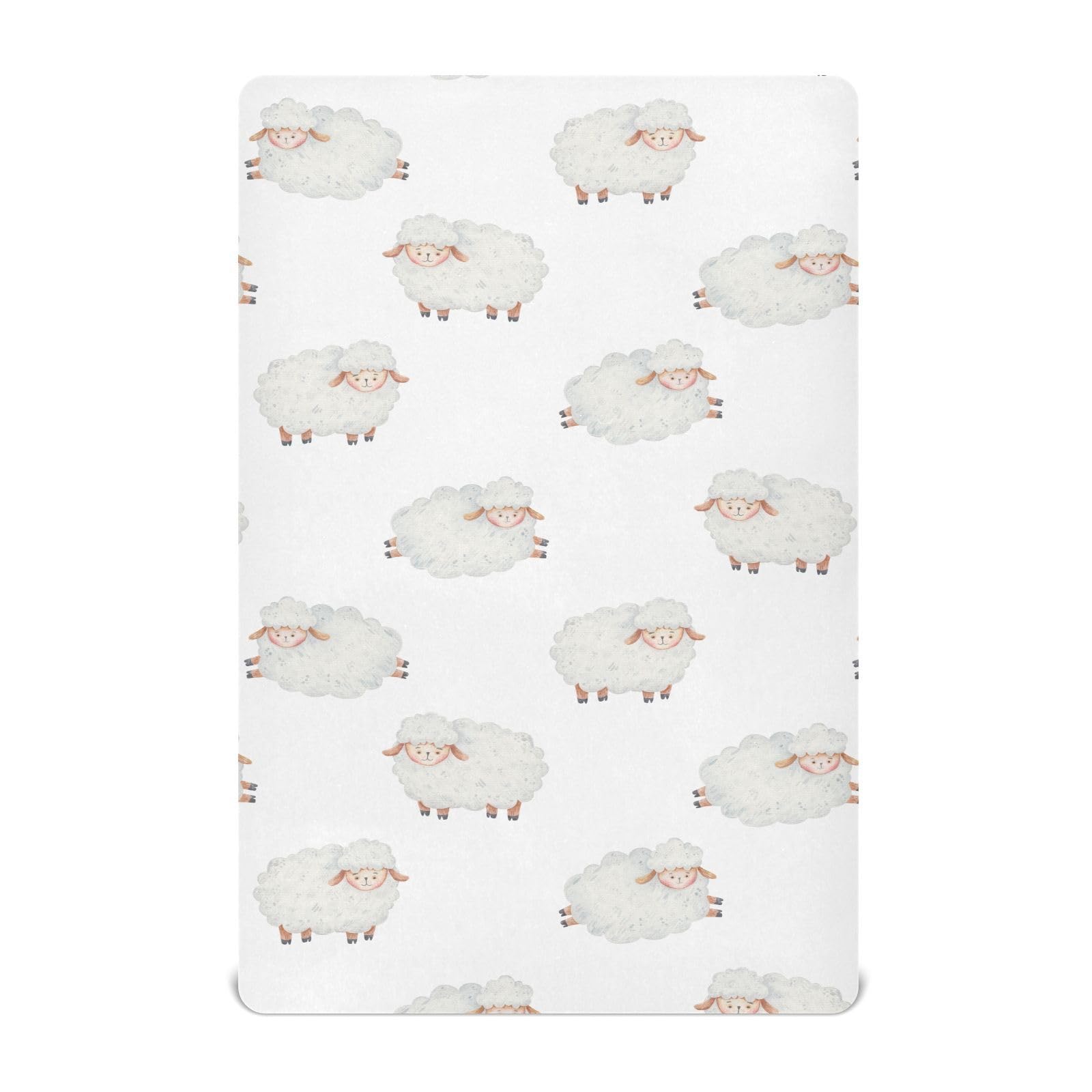vvfelixl lamb-pattern crib sheet feels soft and breathable for peaceful naps.