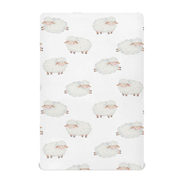 vvfelixl lamb-pattern crib sheet feels soft and breathable for peaceful naps.