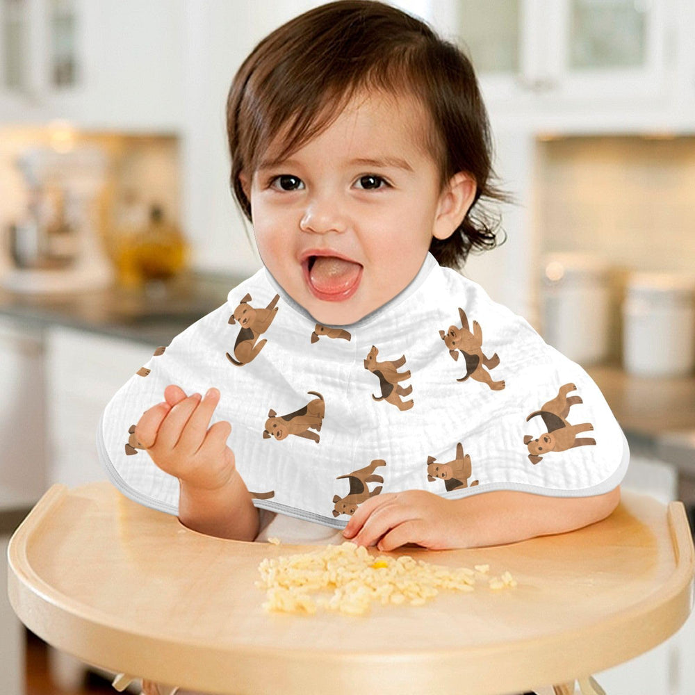 vvfelixl dog-print burp cloth adds cute practical baby outfit protection