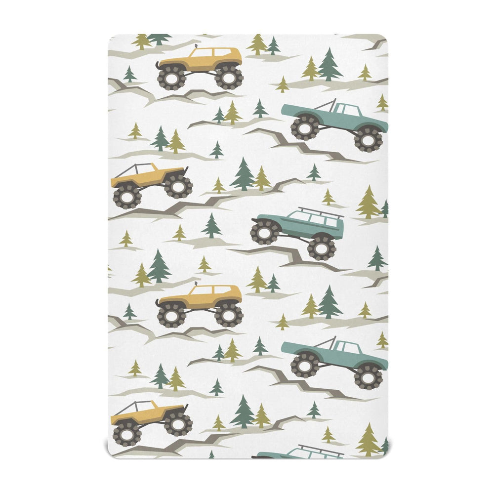 vvfelixl off-road cars crib sheet with fitted edge for snug sleep
