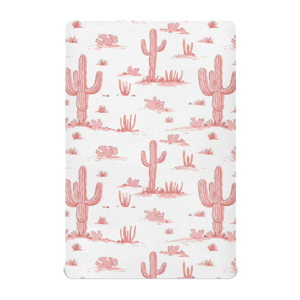 vvfelixl pink cactus pattern crib sheets for a cozy desert-inspired nursery