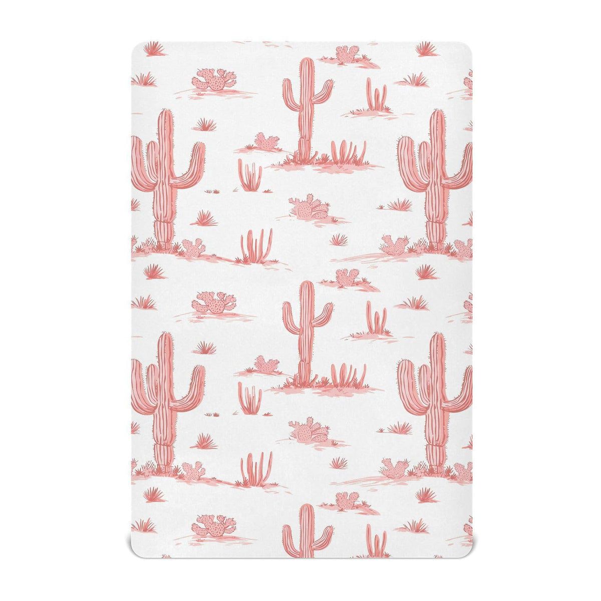 vvfelixl pink cactus pattern crib sheets for a cozy desert-inspired nursery