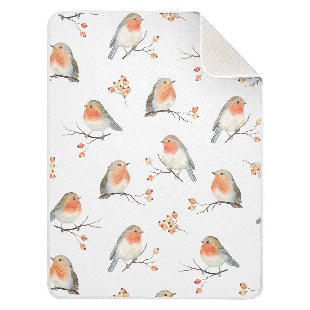 vvfelixl robin birds swaddle-blanket-crib: breathable, cozy comfort for infancy during naps.