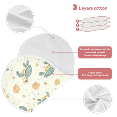vvfelixl sea turtle burp cloth features four-layer protection for staying dry