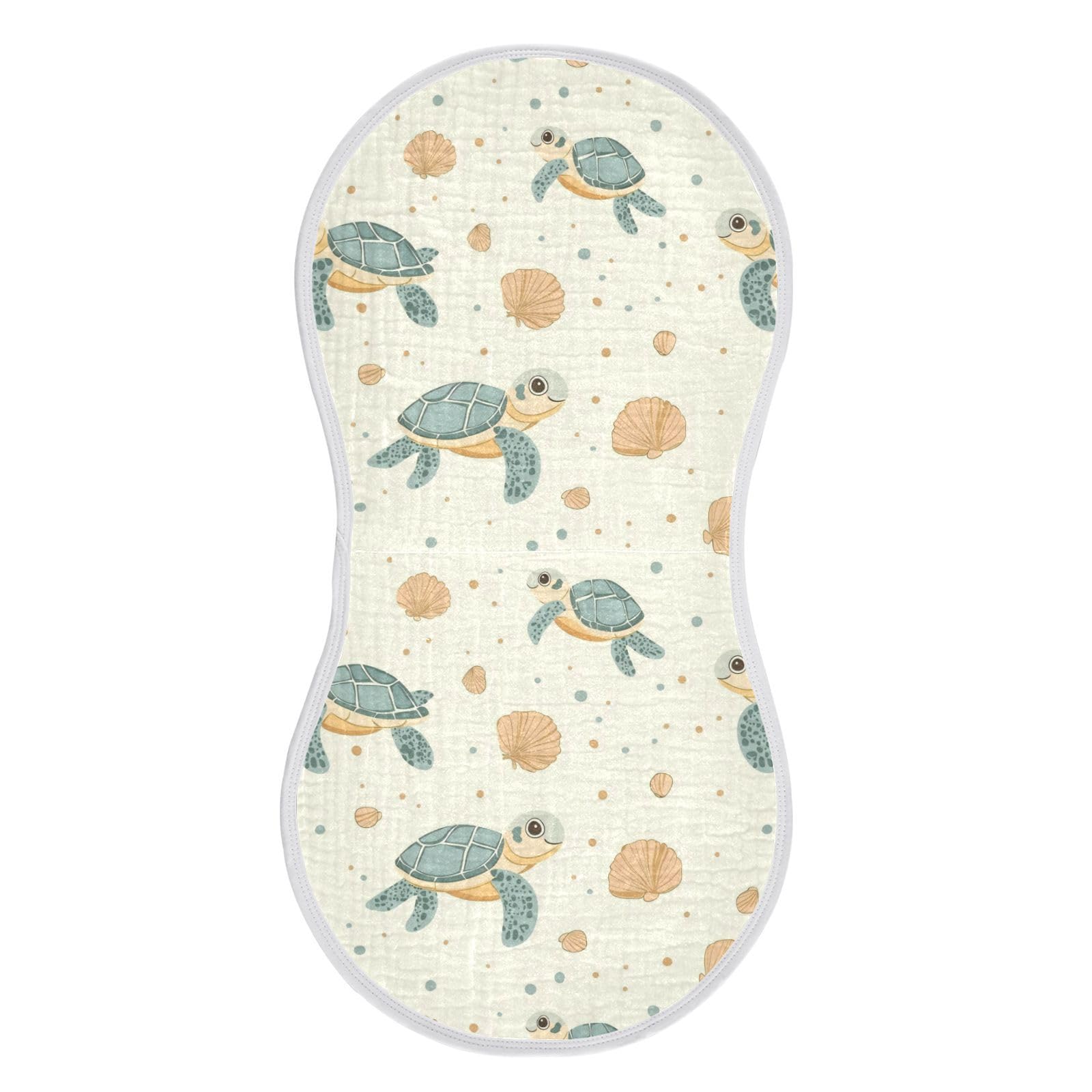 vvfelixl sea turtle burp cloth in soft cotton for quick spit-up protection