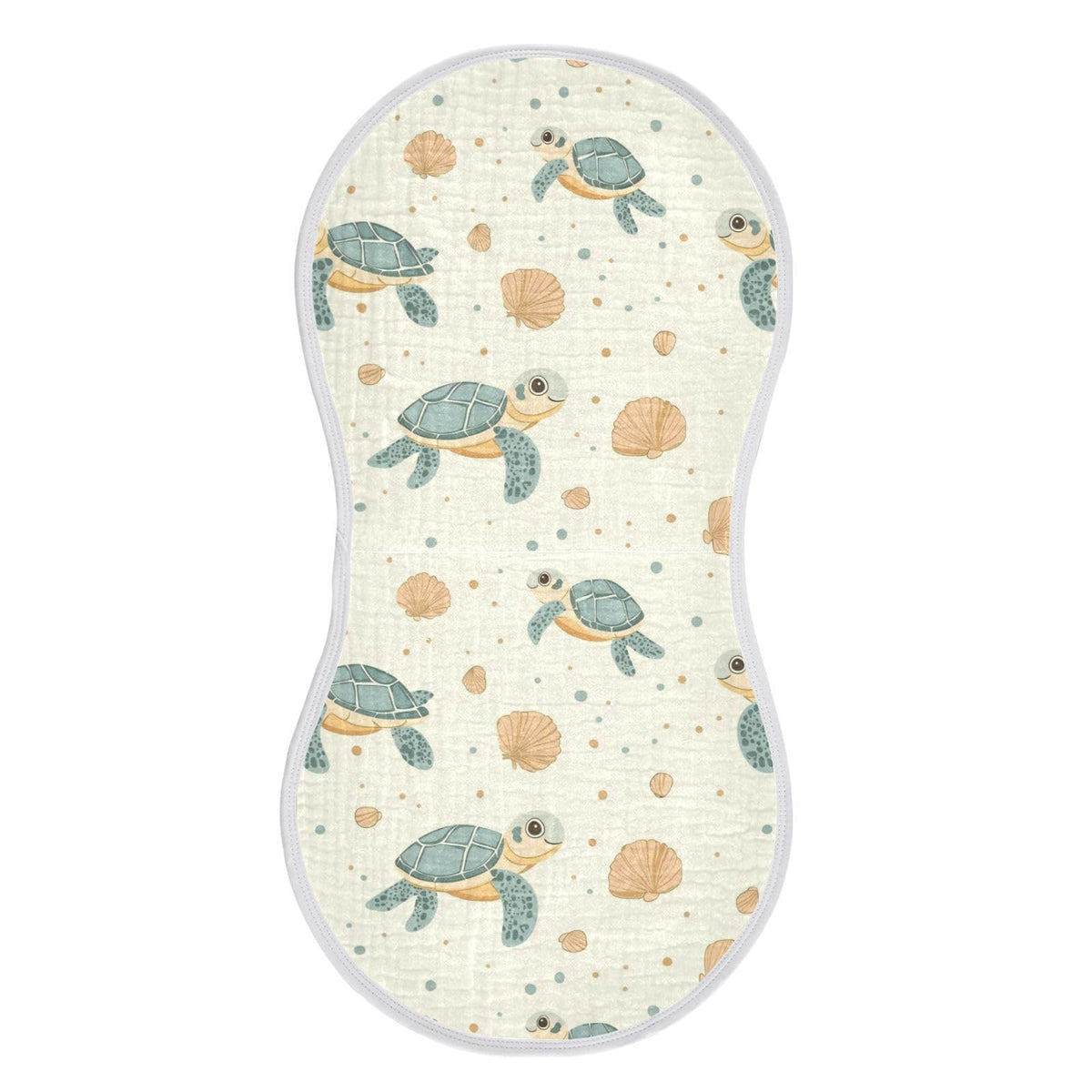 vvfelixl sea turtle burp cloth in soft cotton for quick spit-up protection