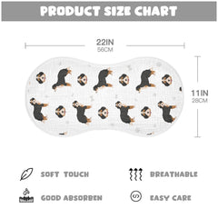 vvfelixl soft absorbent burp cloth closeup highlighting 100% cotton front