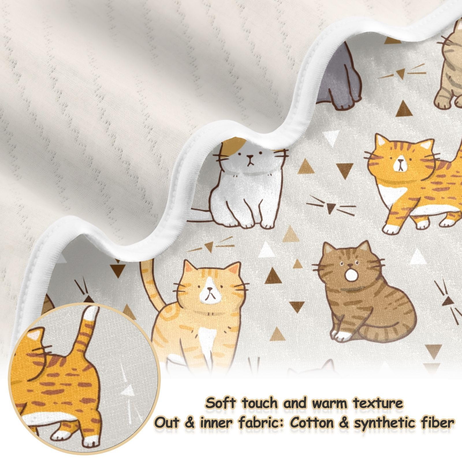 Vvfelixl soft cotton baby blanket, perfect for stroller outings and naps.