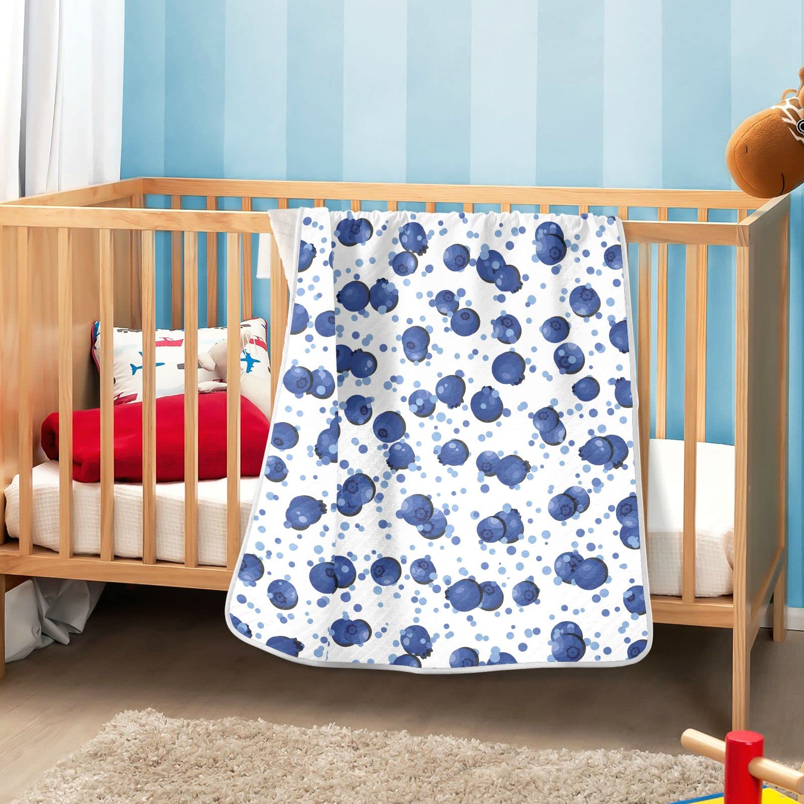 vvfelixl swaddle blanket blueberry packed for travel and busy days